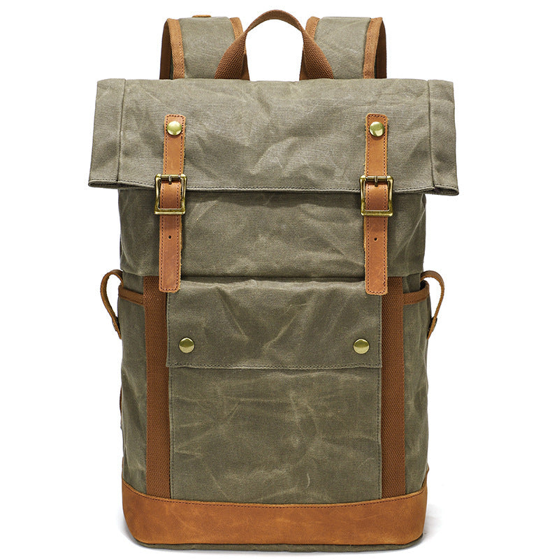 Men's Multifunctional Waterproof Leather Backpack Outdoor Travel Large Capacity - LAKD London