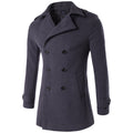 Trench-coat croisé élégant hiver classique pour homme