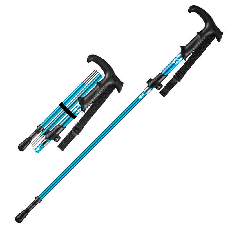 2026 Ultraleichter Aluminium-Wanderstock – Blau