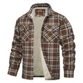 2026 Men's Classic Check Pattern Winter Cardigan Jacket Hooded Warm British