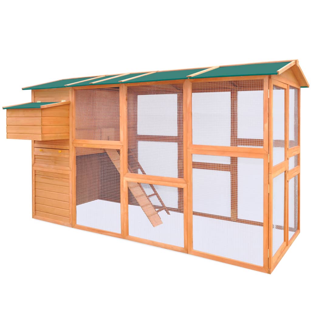 2026 Hühnerstall Kiefer Holz 295 x 163 x 170 cm Nistkasten Braun Freilauf