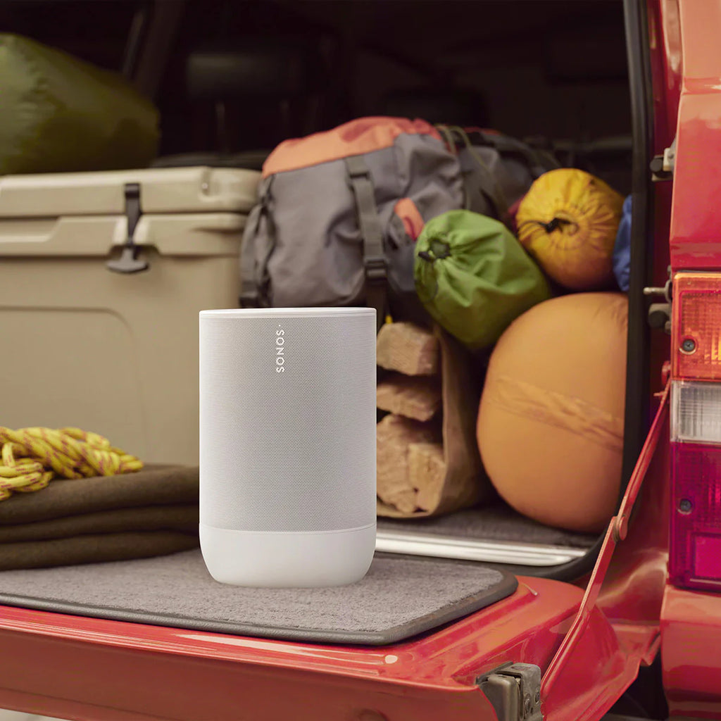 2026 2025 Sonos Move 2 – Enceinte Portable Intelligente Blanche avec Batterie 24 Heures, Bluetooth et Wi-Fi, Résistante à l’Eau, Son Stéréo Puissant et Commande Vocale