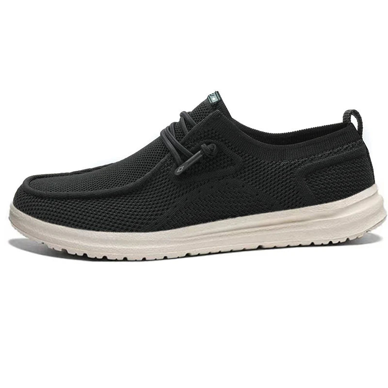2026 Men's Casual Canvas Mesh Sneakers Lightweight Flat Trainers