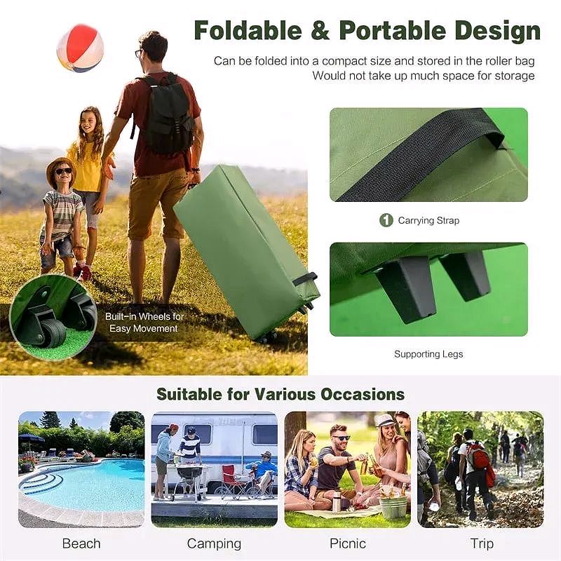 2026 Lit de Camping avec Tente 5-en-1 pour 2 Personnes – Combo Tente Outdoor Portable avec Matelas Gonflable, Sacs de Couchage & Pare-Soleil