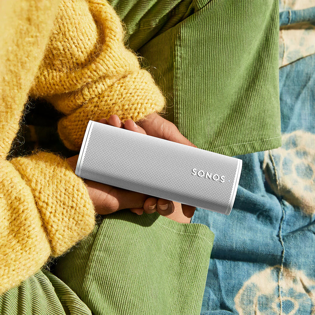 2026 2025 Sonos Roam 2 – Enceinte Portable Bluetooth Blanche, Étanche IP67, Batterie 10 Heures, Wi-Fi et Bluetooth, Son Puissant et Polyvalent