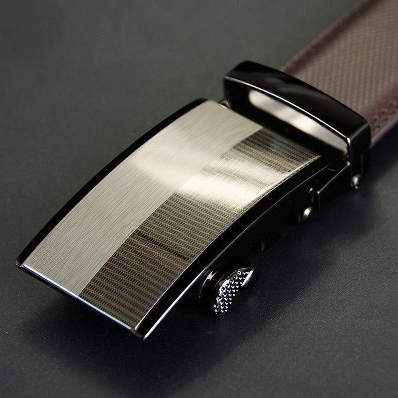 Men's Simple Business Formal Leather Belt Automatic Buckle Classic Style - LAKD London