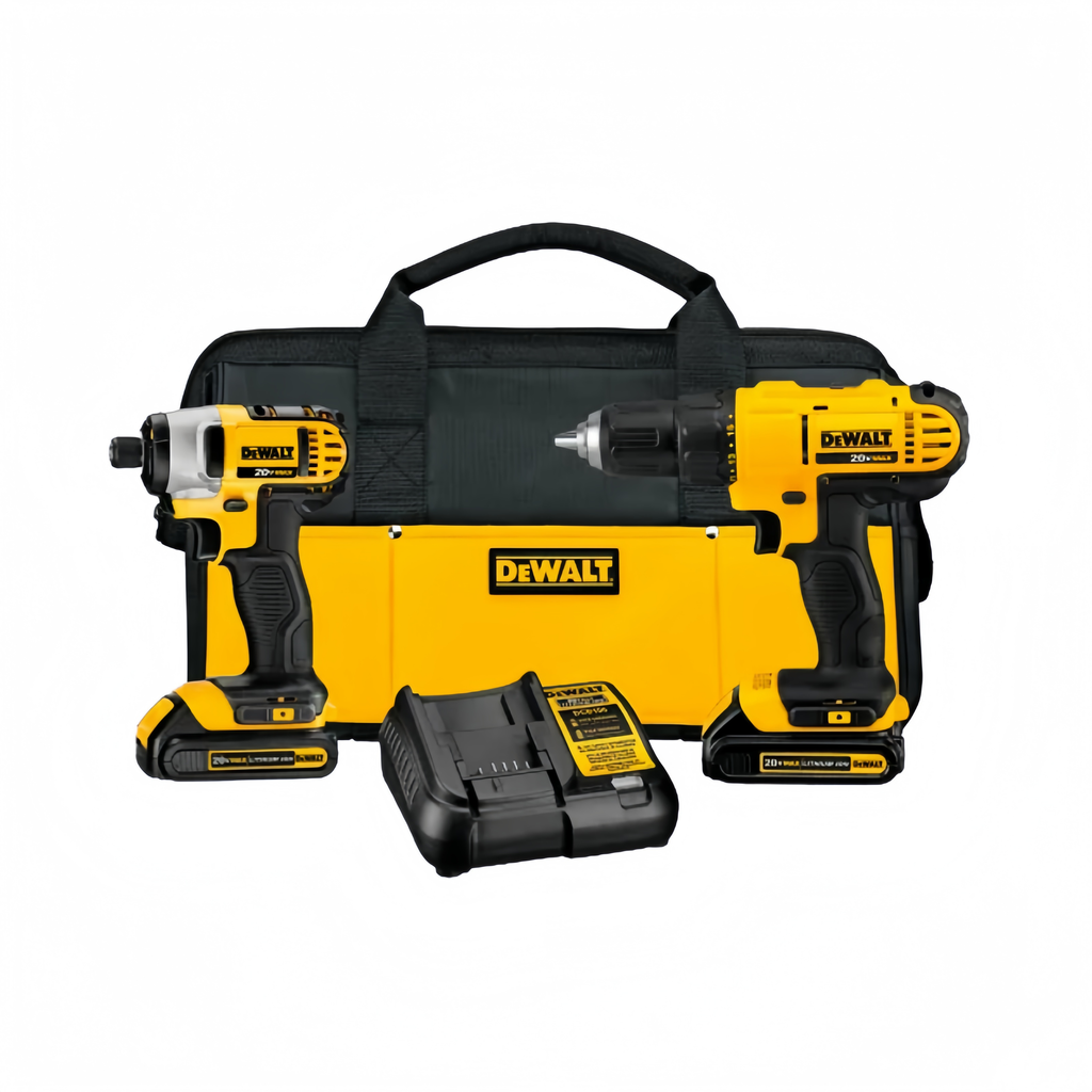 2026 2025 Perceuse-visseuse sans fil 20V MAX 1.3 Ah + Visseuse à chocs DeWALT – Kit combiné DCK240C2
