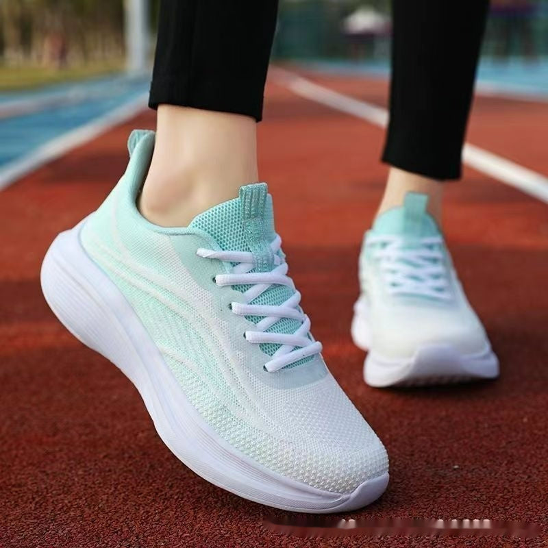 Chaussures de running léger en maille respirant anti skid amorti semelle souple pour femme