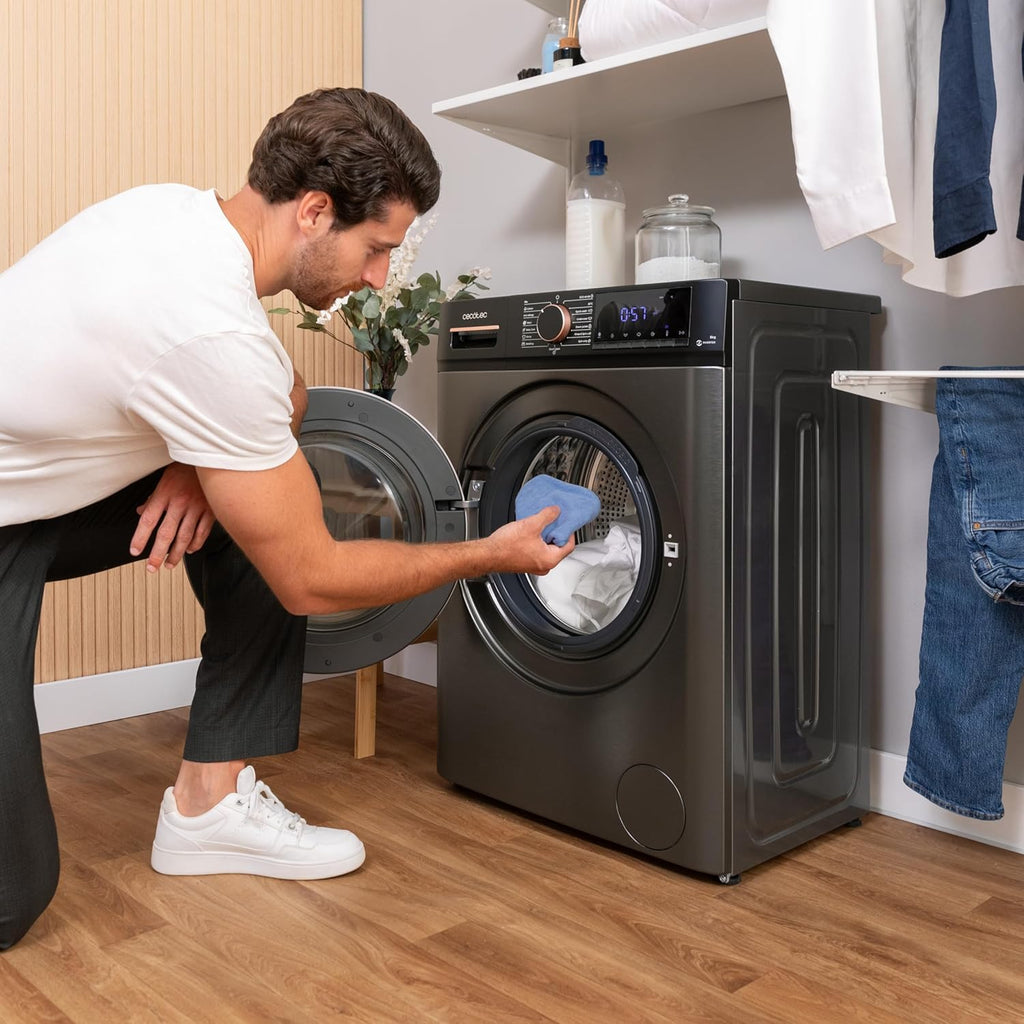 2026 Cecotec Lave-linge 10Kg Bolero DressCode 10610 Inverter Steel A. Chargement Frontale, 1400 RPM, Steam Max, Motor Inverter Plus, 15 Programmes, OnSmart, Stop&Go, Caoutchouc Antibactérien, Drum Clean