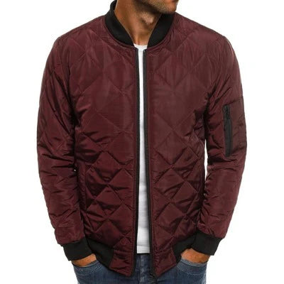 2026 Men's Comfortable Double Padded Bomber Jacket Wind Resistant Coat