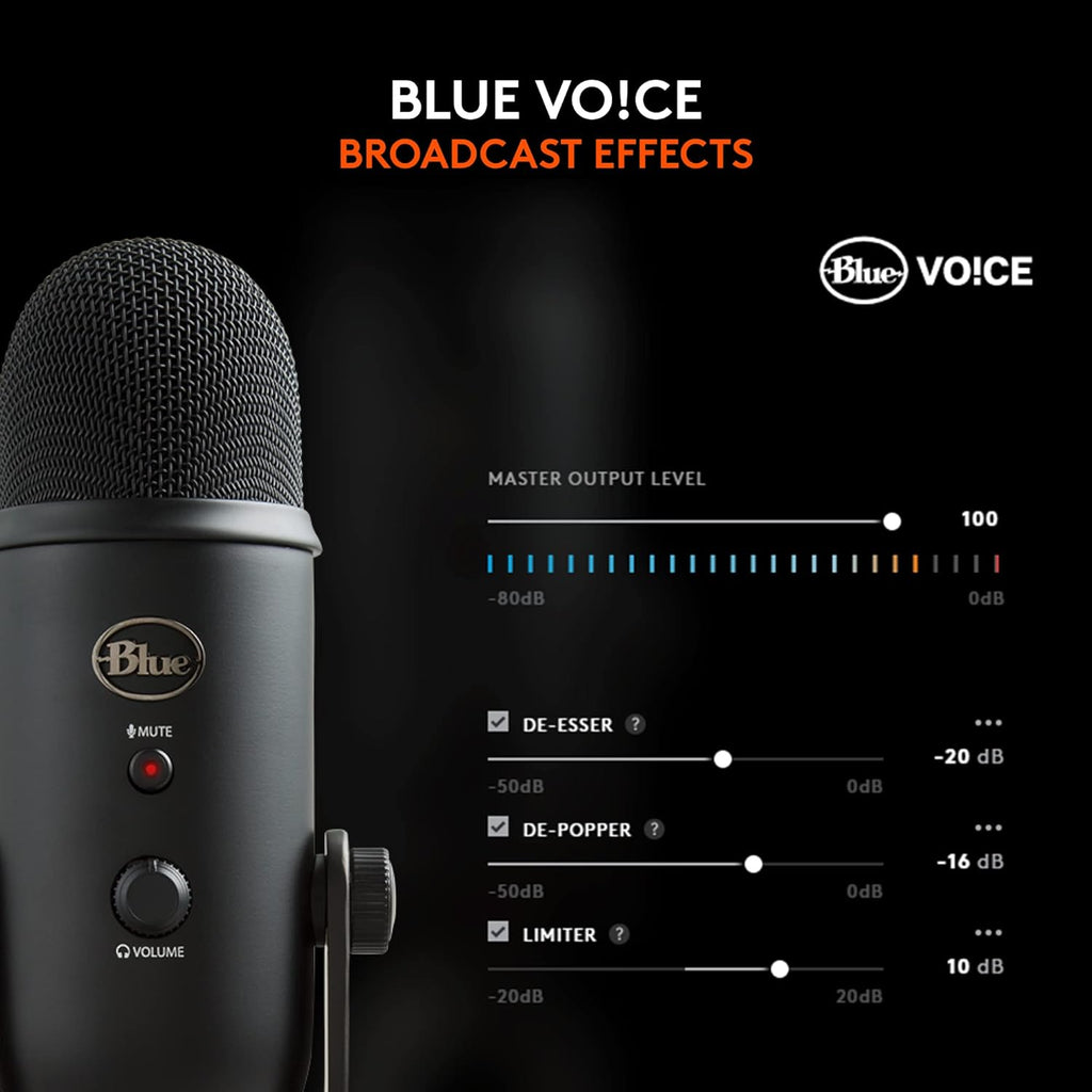 2026 2025 Logitech for Creators Microphone USB Blue Yeti (Noir)