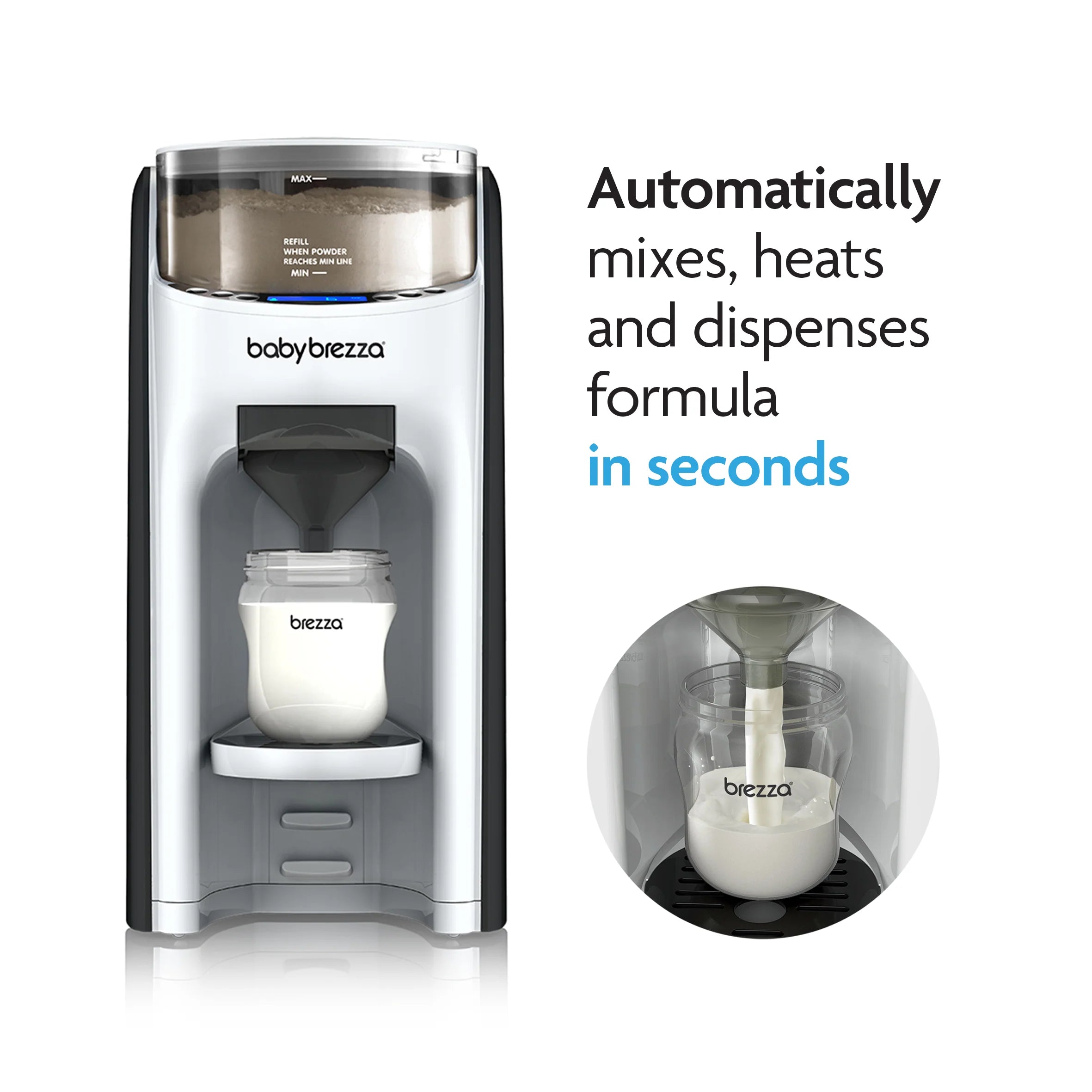 2026 2025 Pack : Distributeur de lait Formula Pro Advanced avec entonnoir et couvercle supplémentaires