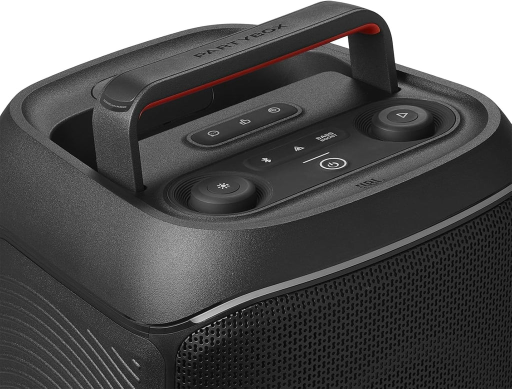 2026 PartyBox Club 120,Enceinte portable de soirée,poignée pliable ergonomique,jeu de lumières,12 heures d'autonomie,résistante aux éclaboussures IPX4,noir,Prise européenne (Type C) -