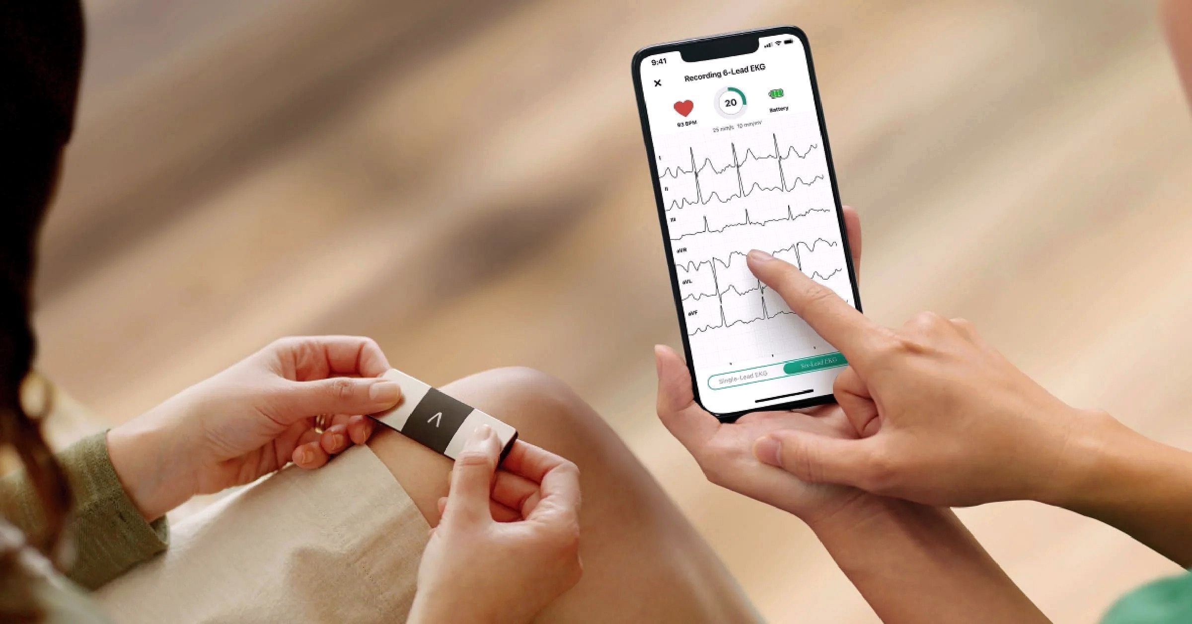 2026 KardiaMobile 6L Moniteur ECG personnel pour smartphones