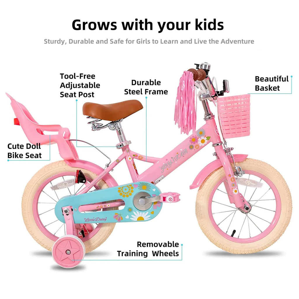 2026 Bicicletta per bambini Little Daisy 14 pollici per ragazze -