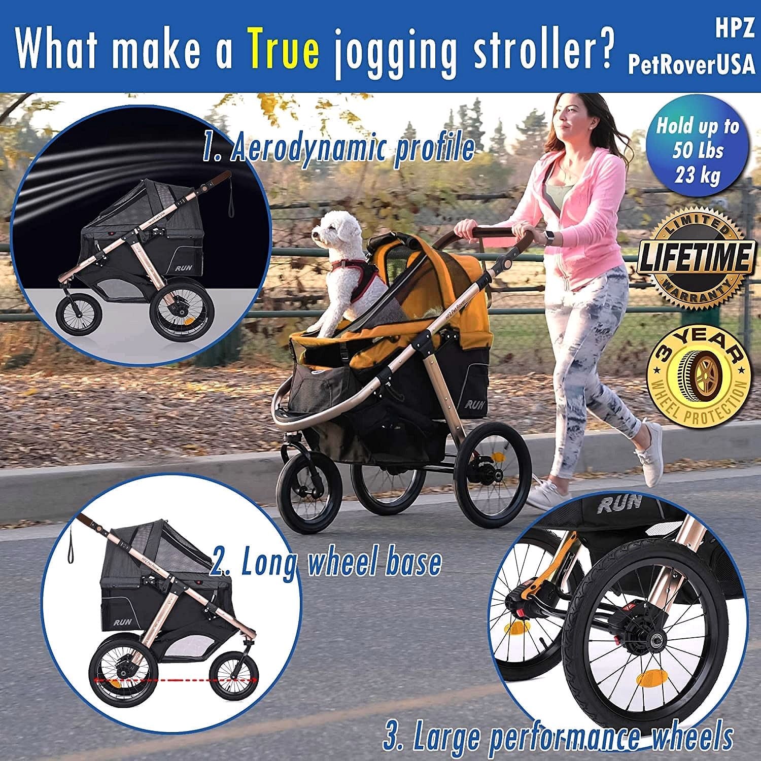 2026 Buggy de jogging sportif pour animaux avec roues en caoutchouc confort