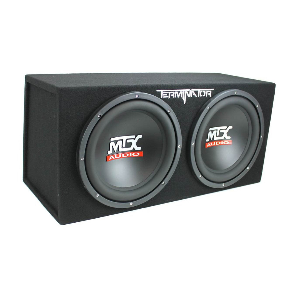 2026 MTX TNE212D 12″ 1200W Dual Subwoofer Box mit 1500W Monoblock-Verstärker & 2-Farad-Kondensator