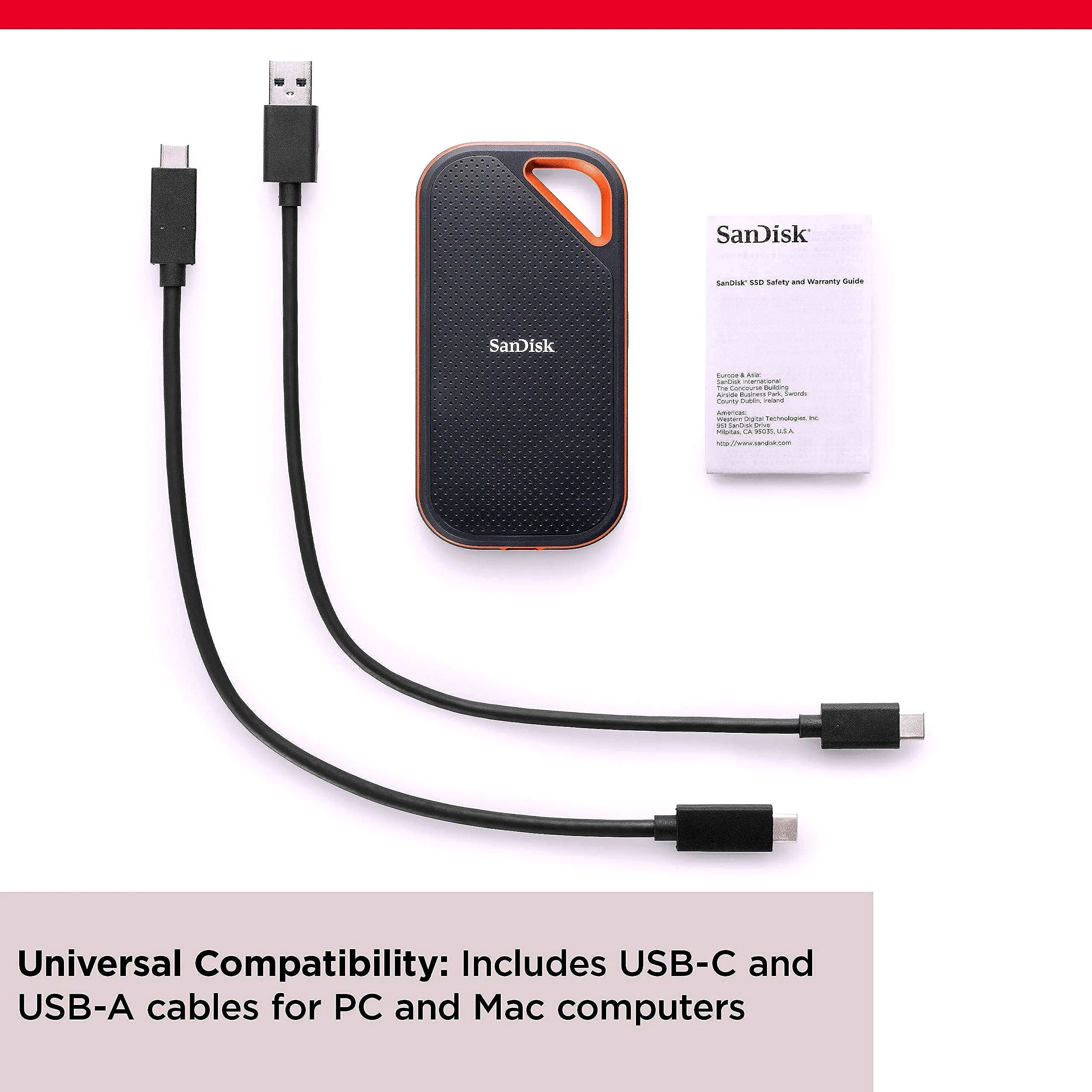 2026 SanDisk Extreme PRO SSD Portable 1 To – Jusqu’à 2000 Mo/s SSD NVMe HAUTE PERFORMANCE