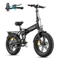 ENGWE EP-2 Pro Vélo électrique Pliable 20 × 4.0 Fat Bike Electrique 7 Vitesses avec Batterie Amovible 48V 13Ah Autonomie 120km Tout-Terrain & VTT & Plage & Neige