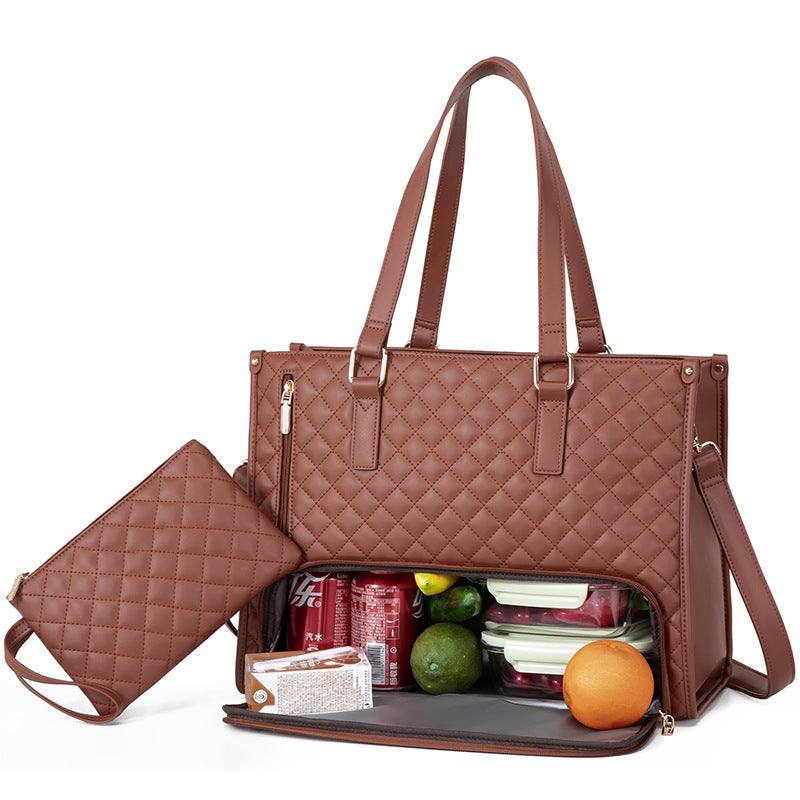 Women's Thermal Insulated Lunch Bag Stylish Spacious Everyday Carry Use - LAKD London