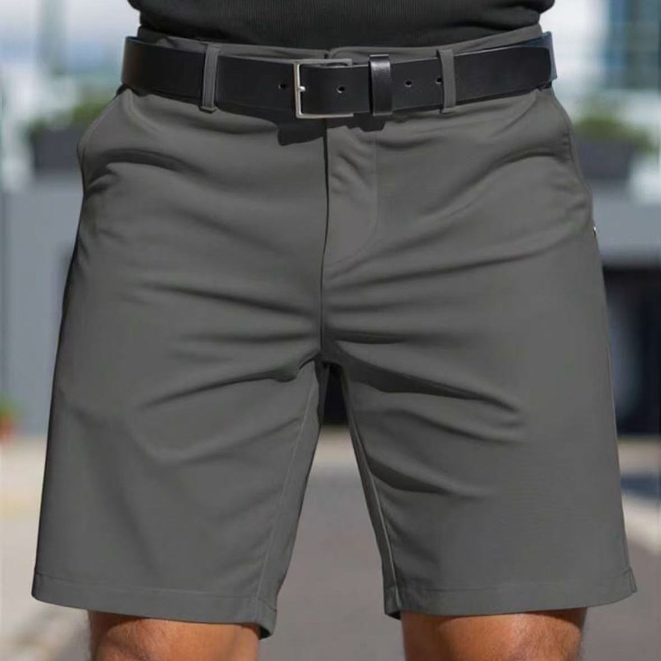 Short couleur unie été professionnel sport droit coupe décontracté pour homme