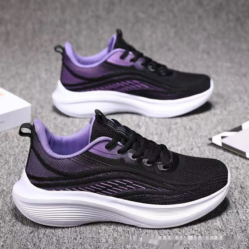 Chaussures de running léger en maille respirant anti skid amorti semelle souple pour femme