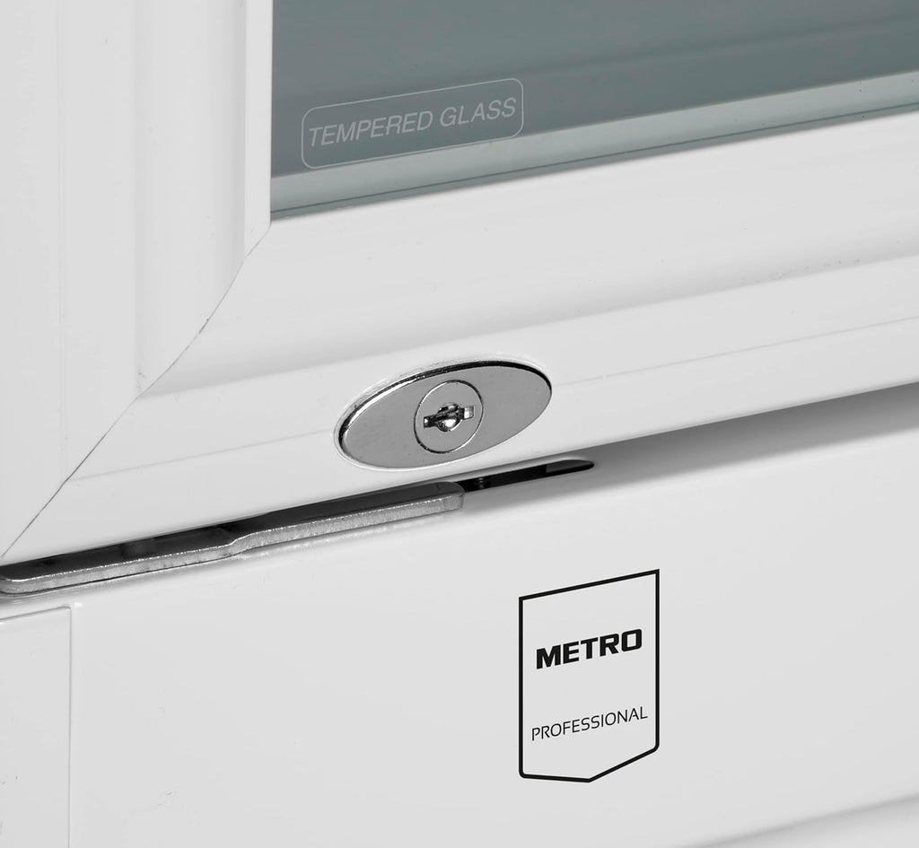 2026 METRO Professional Réfrigérateur à Boissons GSC2360B, Acier/Verre, 62 x 63.6 x 175.3 cm, 347 L, avec Serrure, Noir