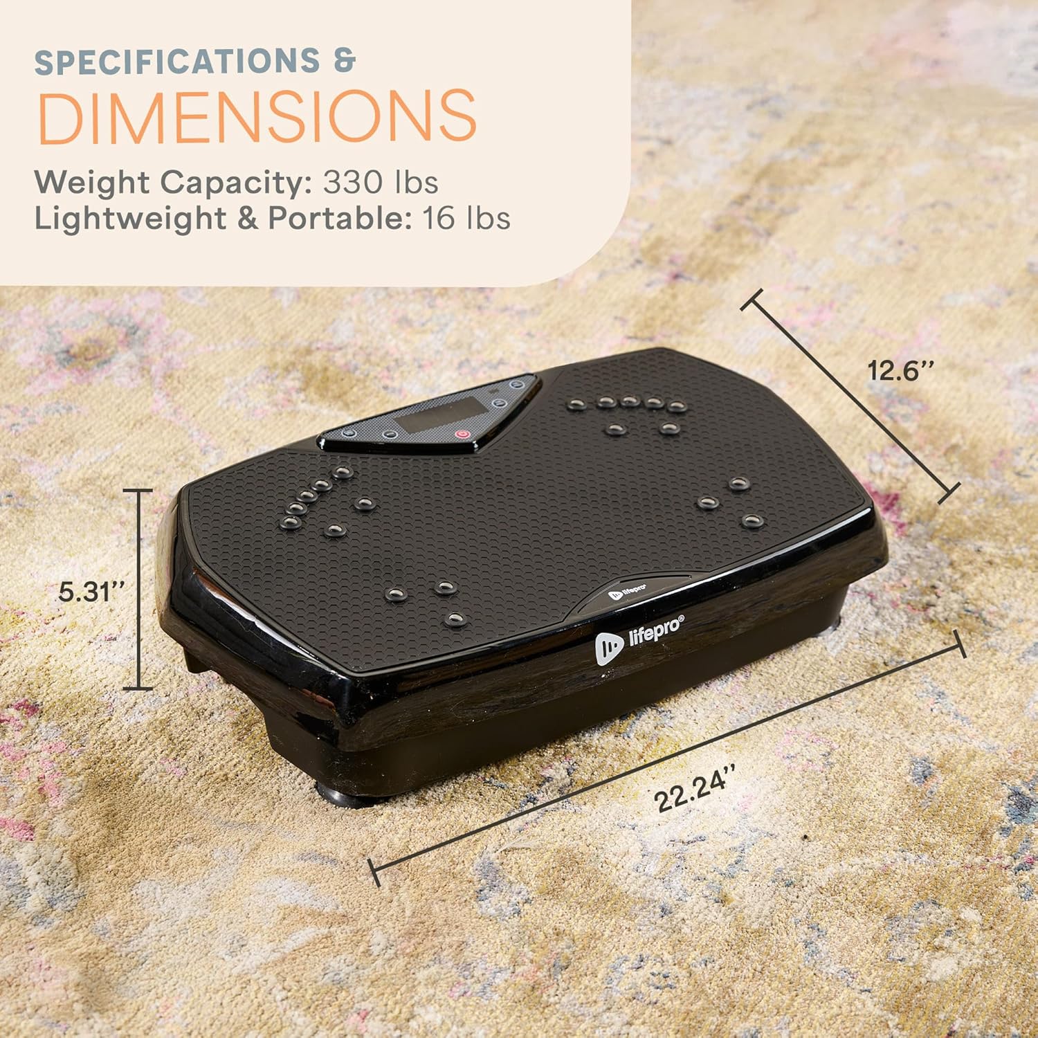 2026 2025 Lifepro Plateforme Vibrante d’Exercice avec Points d’Acupuncture Magnétiques - Plateforme Vibrante pour Tout le Corps pour Débutants et Récupération - Massage Drainage Lymphatique pour Tonification Musculaire et Fitness Général