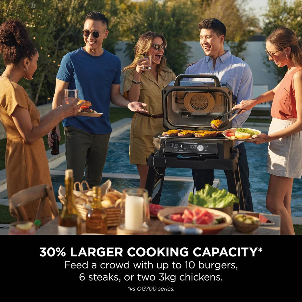 2026 2025 Ninja Woodfire Pro Connect XL Barbecue et Fumoir Électrique avec Support et Housse