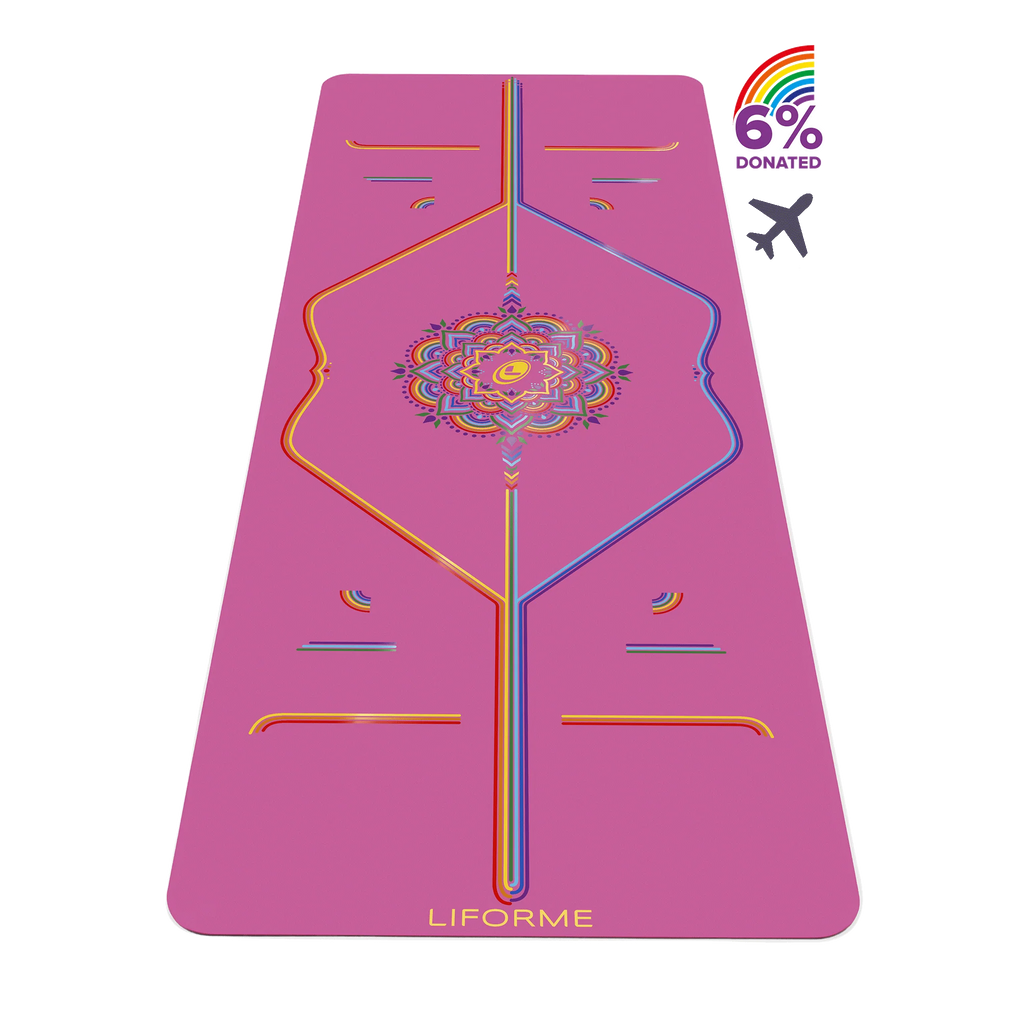 2026 2025 Tapis de Yoga de Voyage Liforme Rainbow – Alignement Coloré et Éco-Responsable