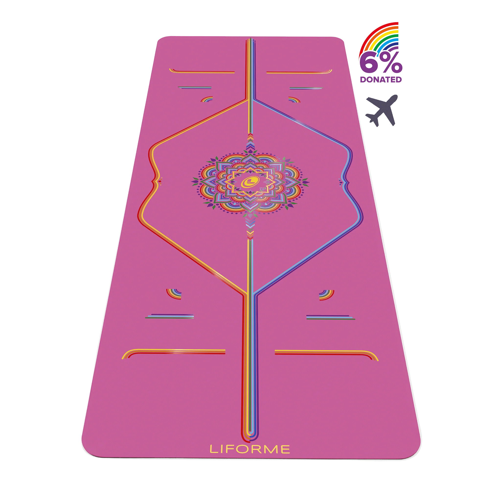 2026 2025 Tapis de Yoga de Voyage Liforme Rainbow – Alignement Coloré et Éco-Responsable