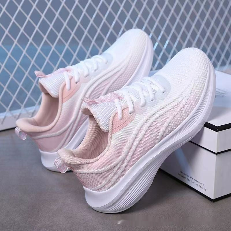 Chaussures de running léger en maille respirant anti skid amorti semelle souple pour femme