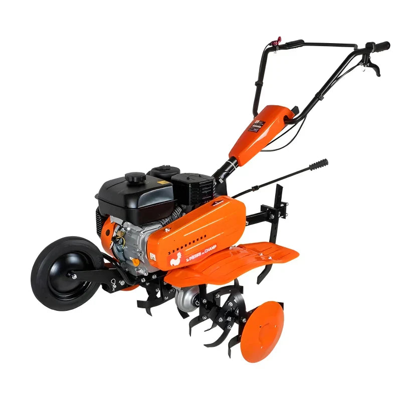 2026 Motoculteur Thermique 212cc + 6 fraises + 2 roues + butteur -