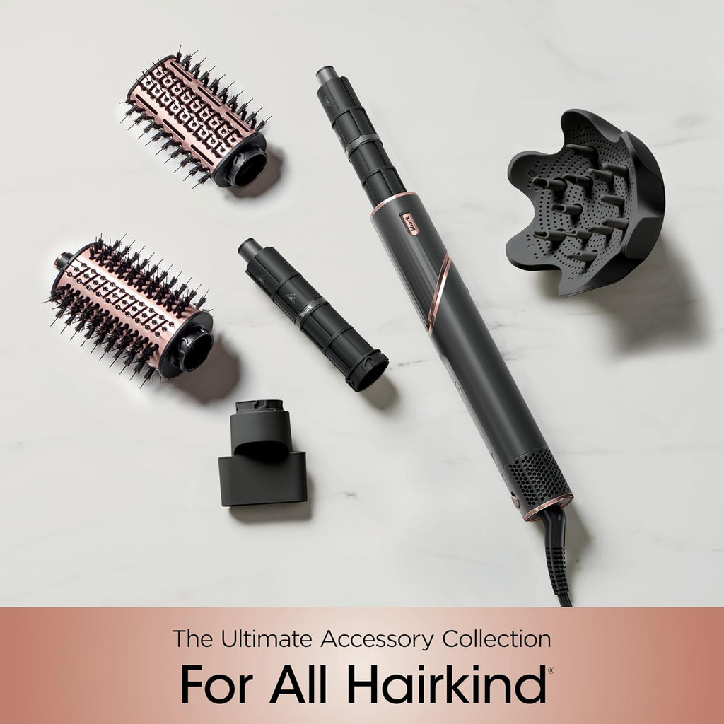 2026 2025 Système de coiffage et de séchage Shark HD430 FlexStyle, sèche-cheveux brosse puissant et multi-styler avec boucleurs Auto-Wrap, brosse plate, brosse ovale et embout concentrateur, coloris Stone