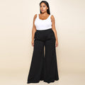 Women's Premium Knitted Wide Leg Pants Soft Stretch Fit - LAKD London