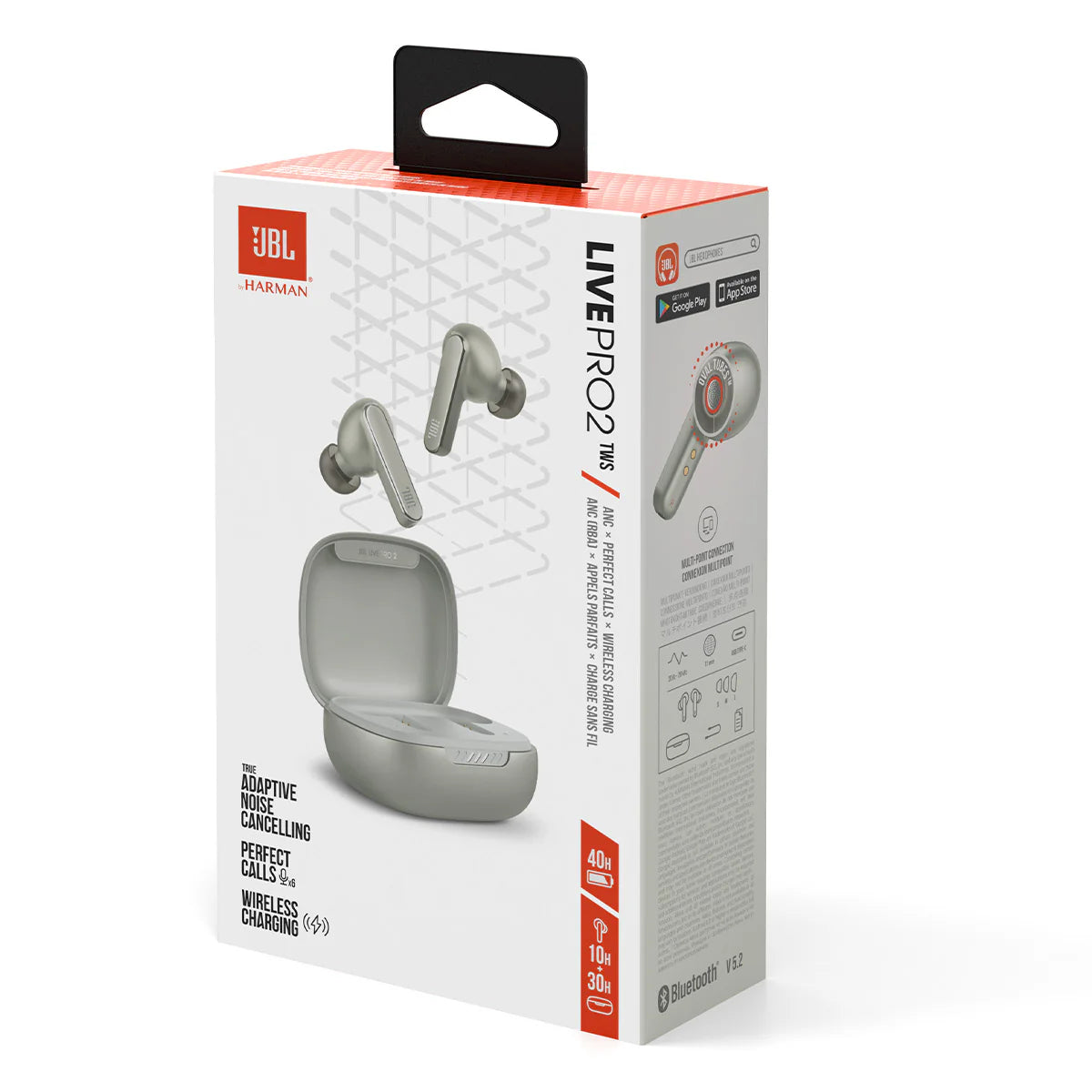 2026 2025 JBL Live Pro 2 – Écouteurs True Wireless avec Réduction de Bruit Active (Argent)