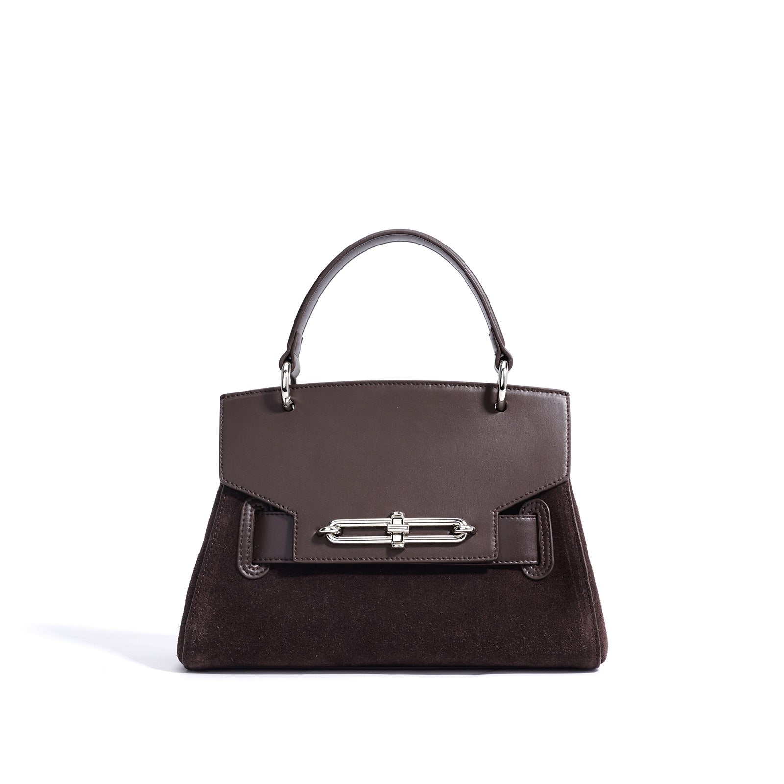 Sac à main luxe en cuir véritable à une épaule texturé format rabat pour femme