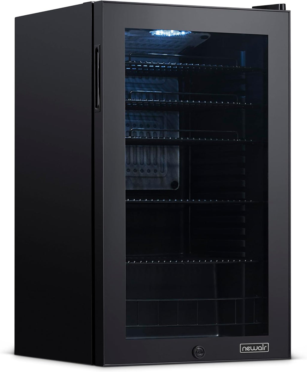 2026 Getränkekühlschrank | Freistehender Kühlschrank für 126 Dosen mit Glastür mit Scharnier rechts | Mini-Getränkekühlschrank, perfekt für Bier, Wein, Limonade und kühlere Getränke