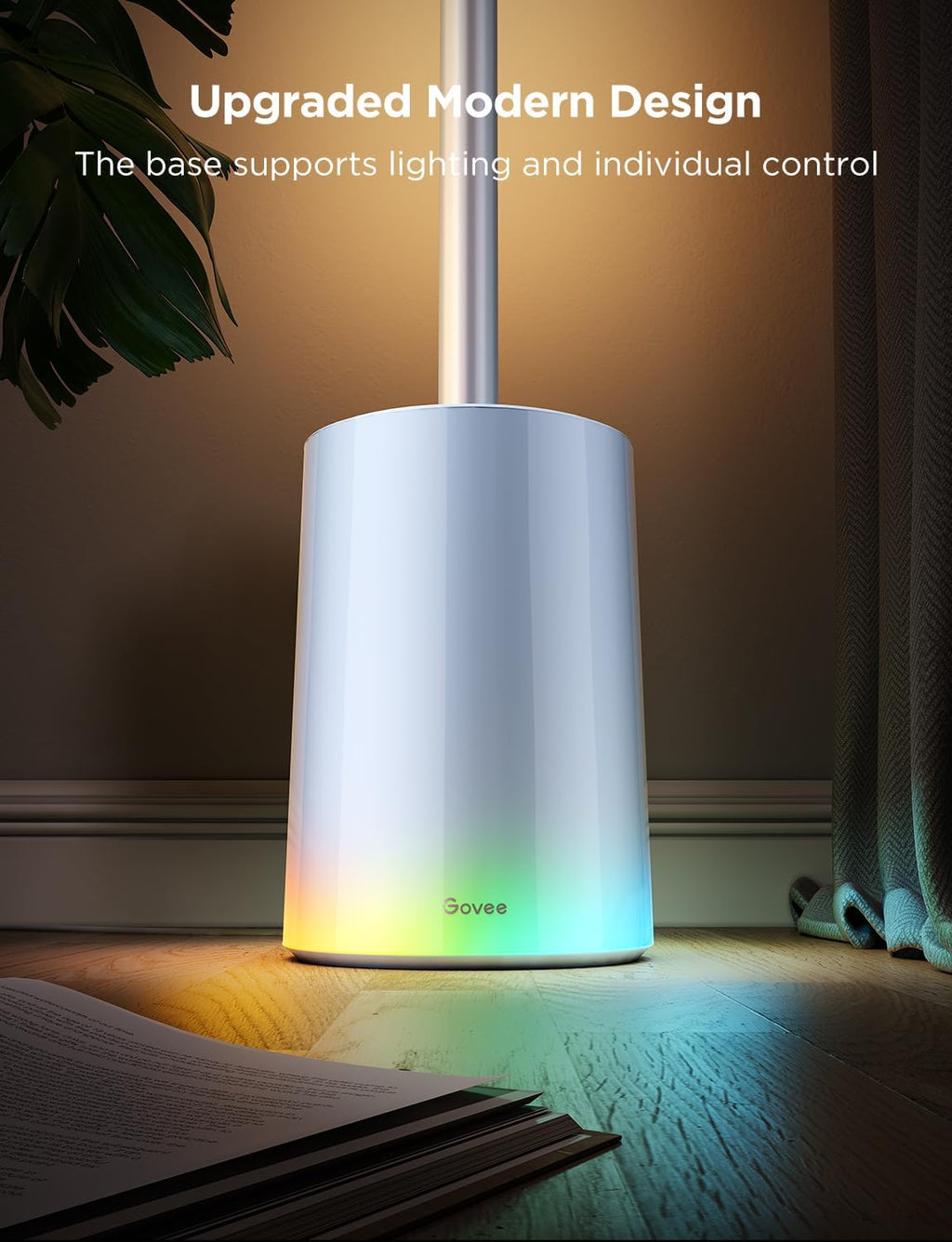 2026 2025 Lampadaire Govee 2 avec Matter, LED RGBIC, Blanc Chaud et Froid, Compatible Alexa, 1725 lm, Synchronisation Musique, Modes Scènes, Lampadaire Intelligent pour Salon et Chambre, Noir (1 Pièce)