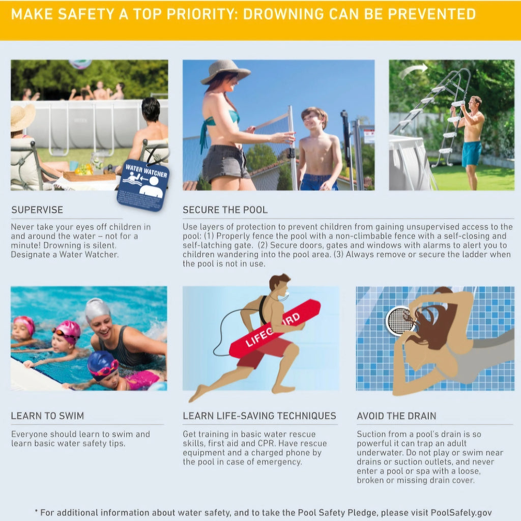 2026 2025 Intex Piscine Rectangulaire 450×220×84 cm – Cadre Acier Résistant, PVC 3 Couches, Édition Limitée
