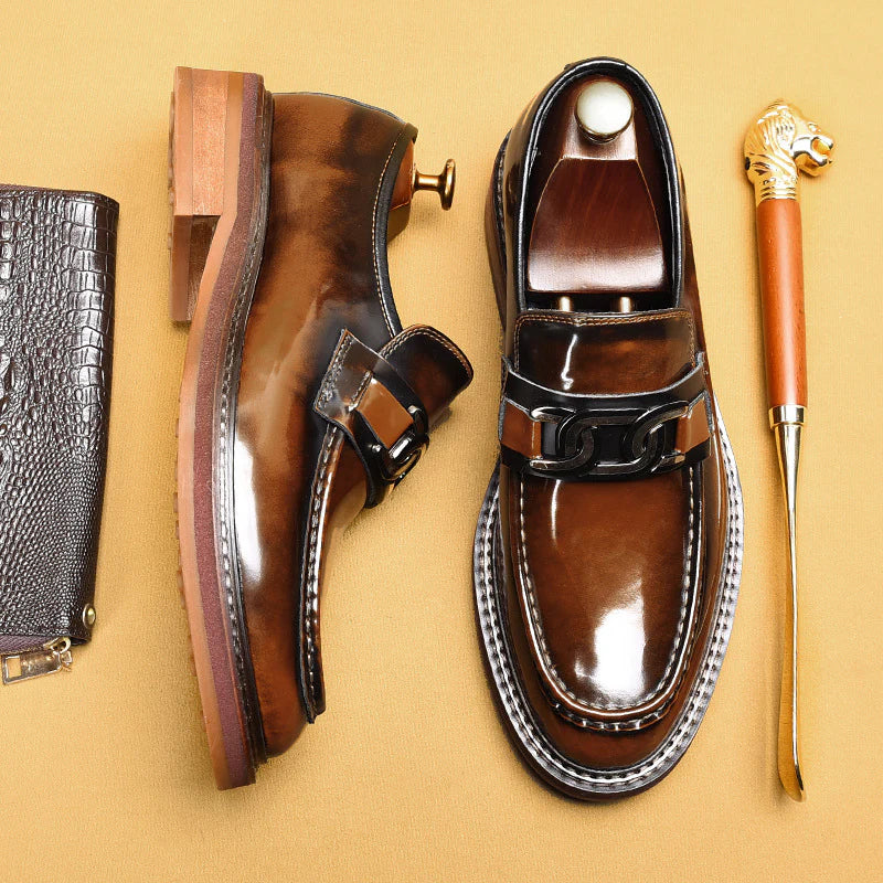 2026 Men's Business Casual Horsebit Buckle Loafers British Style