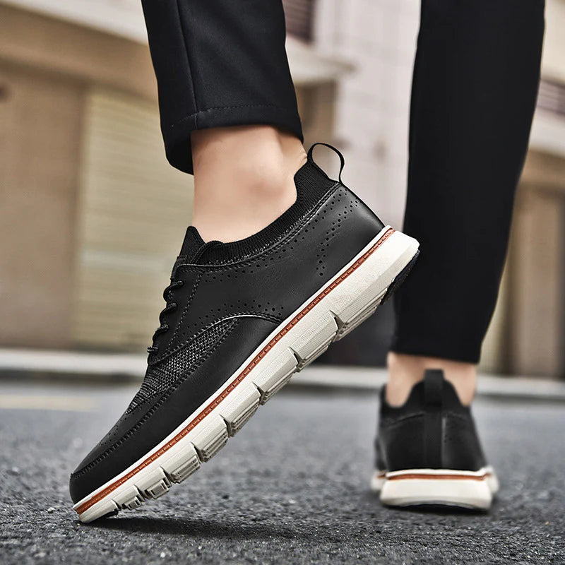 2026 Men's British Leather Shoes Casual Fashion Comfortable Business Style