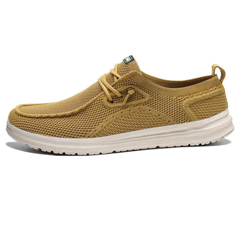 2026 Men's Casual Canvas Mesh Sneakers Lightweight Flat Trainers