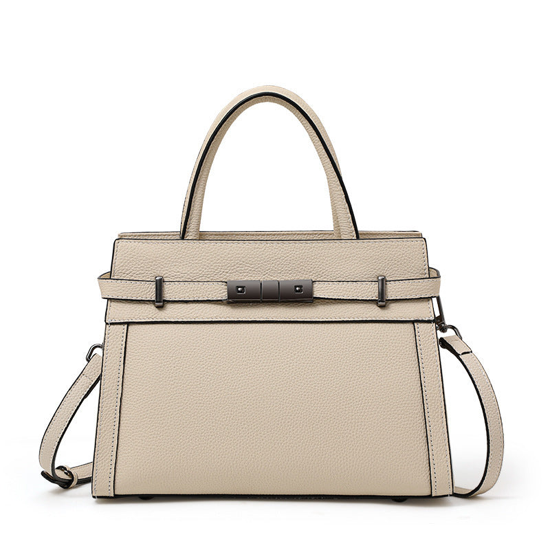 Sac à main en cuir véritable luxe format rabat pour femme