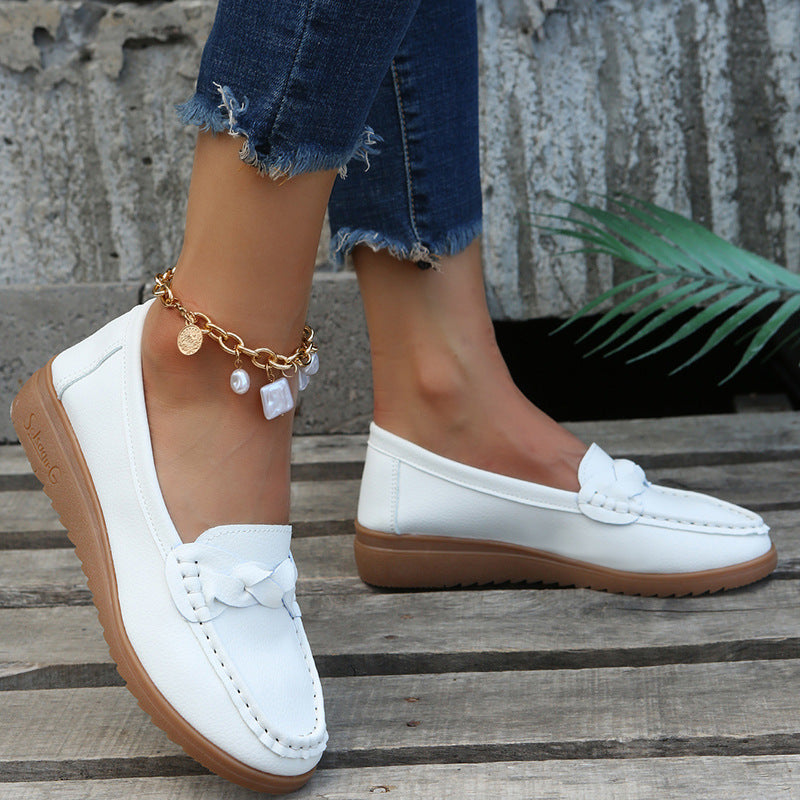 Ballerines décontracté weave doux printemps été pour femme