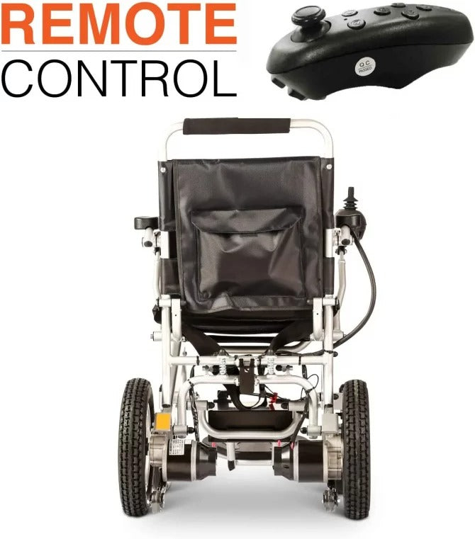 2026 Fauteuil roulant électrique, Culver Mobility Fauteuil roulant électrique pliable léger Fauteuil roulant électrique sans danger, voyage aéronautique approuvé par la FDA (cadeau RAMP en fauteuil roulant gratuit) (argent-17,5 inc)