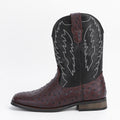 Men's Western Denim Cowboy Boots Square Toe Motorcycle Shoes - LAKD London