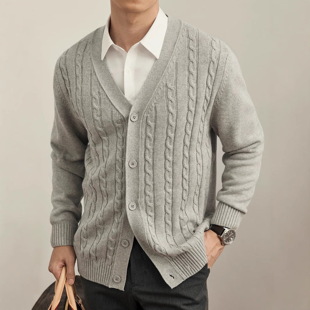 2026 Men's Casual Knitted Cardigan for Everyday Comfort and Style