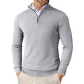 Polo zippé ultra-fin léger manches longues décontracté pour homme