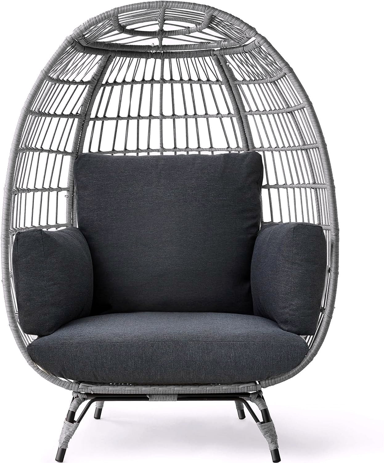 2026 Chaise à œuf en rotin Best Choice Products – Chaise longue surdimensionnée pour l'intérieur et l'extérieur, idéale pour la terrasse, le jardin et le salon